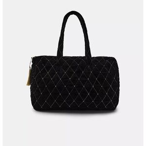 ZARA SHINY QUILTED VELVET BAG